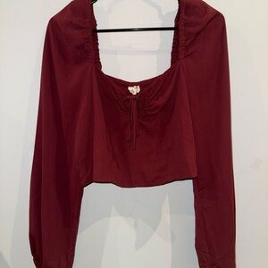 Chic Burgundy Women's Blouse